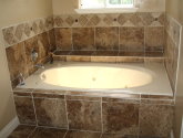 Tiled bathtub